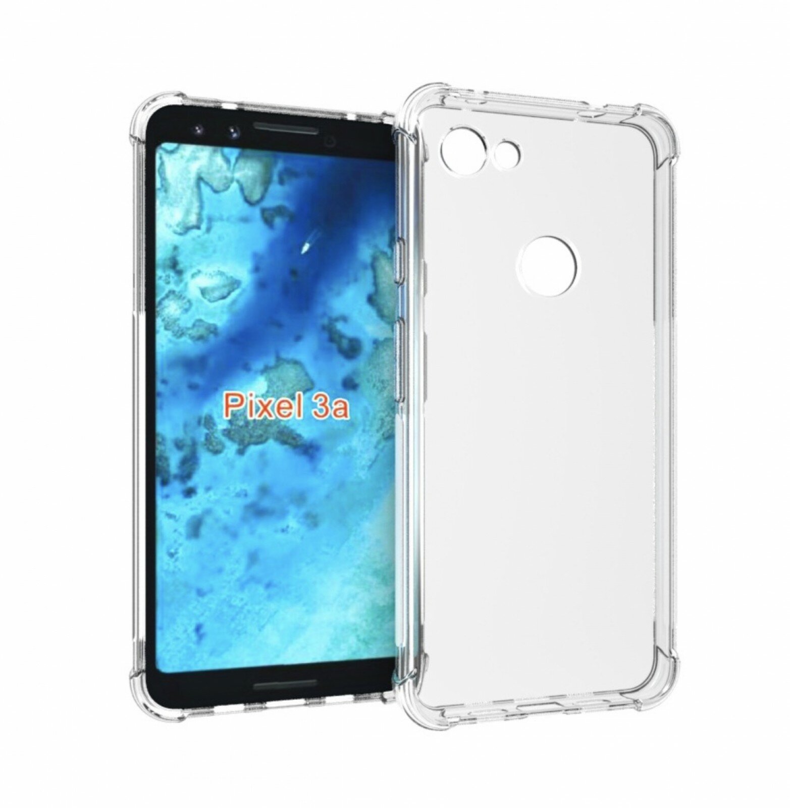 Чехол-бампер MyPads Tocco для Google Pixel 3a с усиленной защитой углов, прозрачный TPU