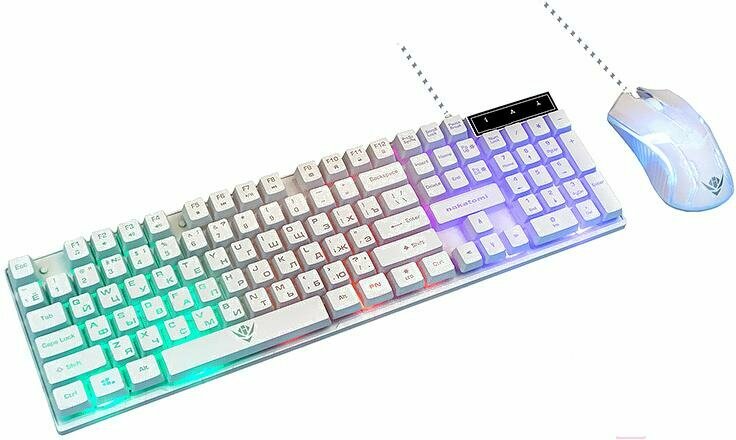 Набор клавиатура мышь проводная KMG-2305U белый