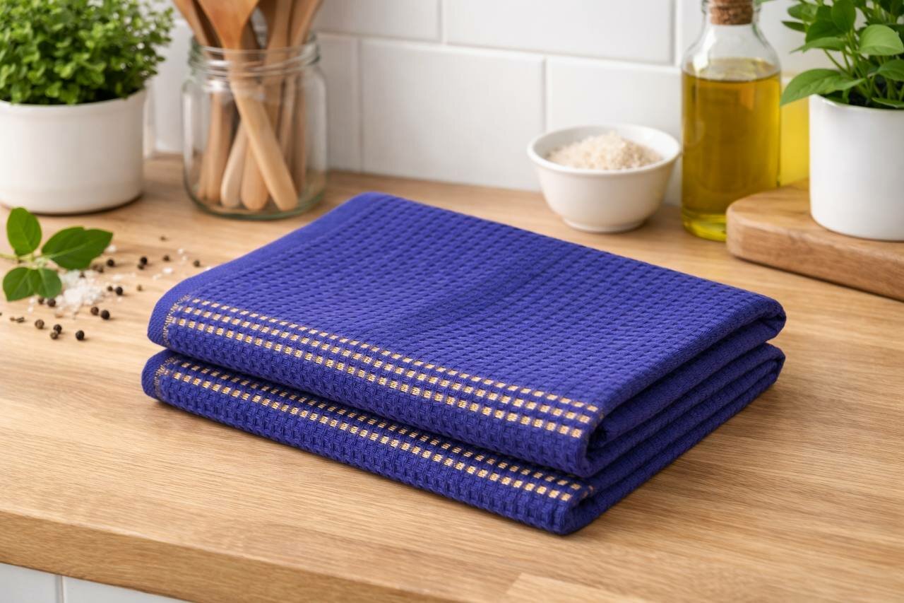 Салфетка кухонная вафельная хлопковая, практичная и удобная, 60×40 см