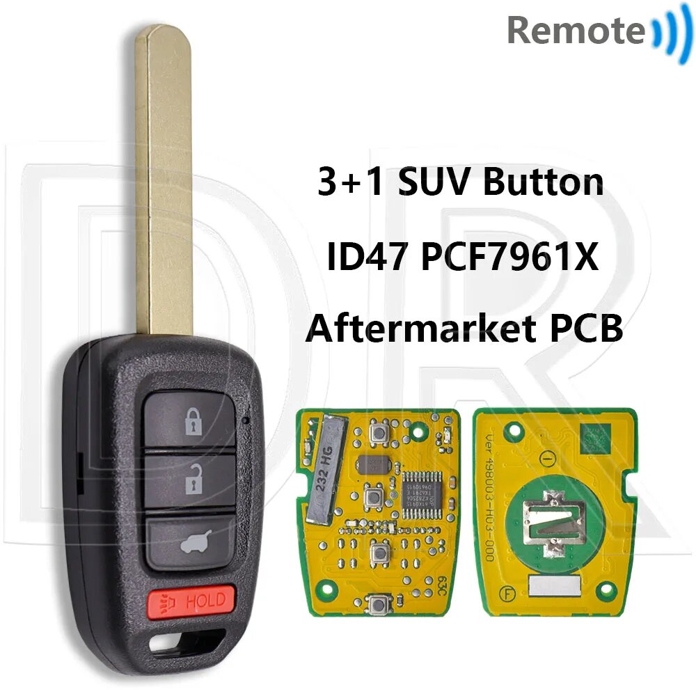 3+1 SUV ключ ID47 PCF7961X, 433.9 МГц