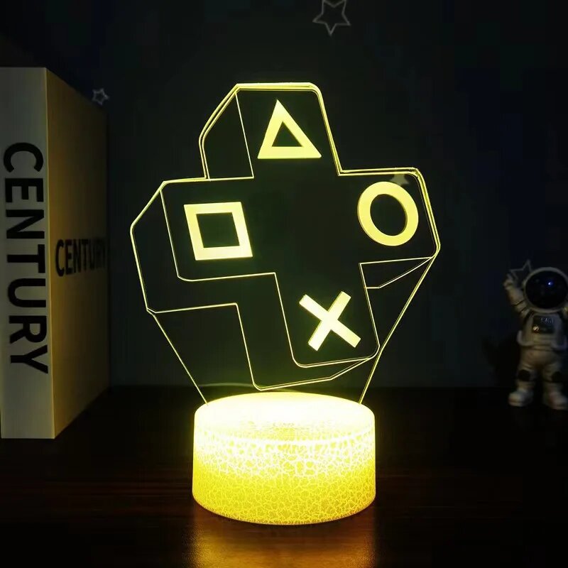 Ночник для геймеров 16 цветов PlayStation 4 Желтый, E, Black Base no Remote