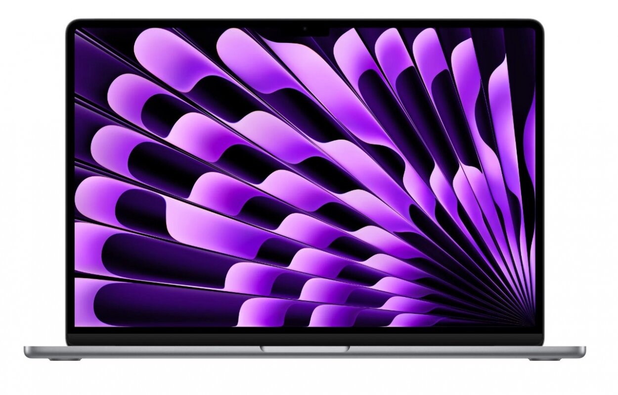 Ноутбук Apple MacBook Air 15 (M3, 8C CPU/10C GPU, 8Gb, 256Gb SSD), MRYM3, Space Gray