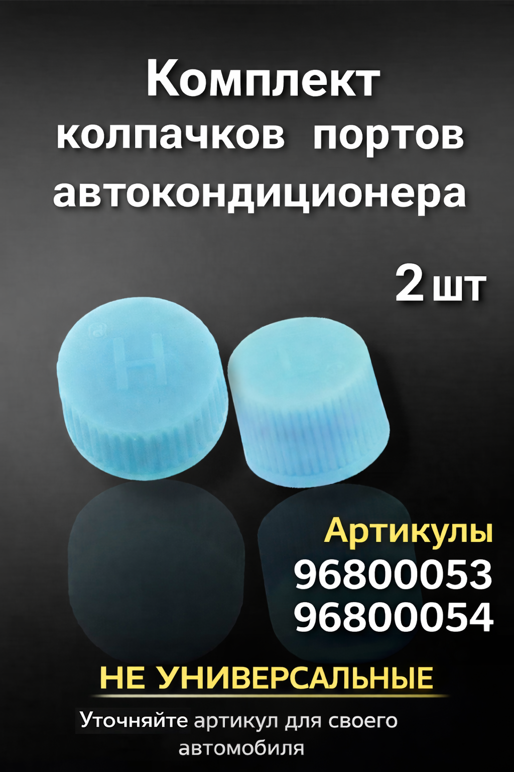 Комплект колпачков сервисного порта авто кондиционера (L/H) Арт. 96800053, 96800054