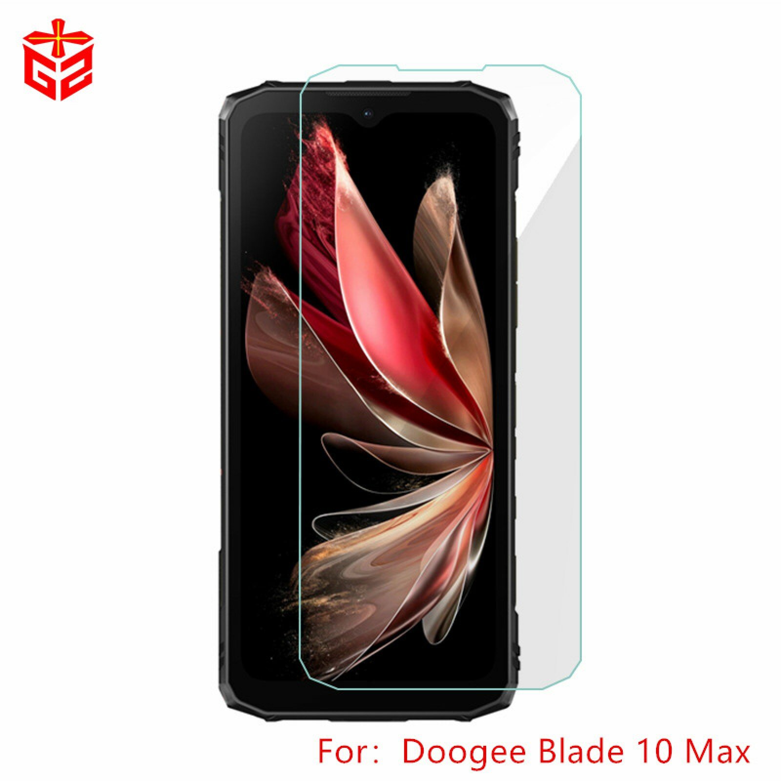 Защитное закалённое противоударное стекло MyPads Forti Glass для Doogee Blade 10 Max с олеофобным покрытием