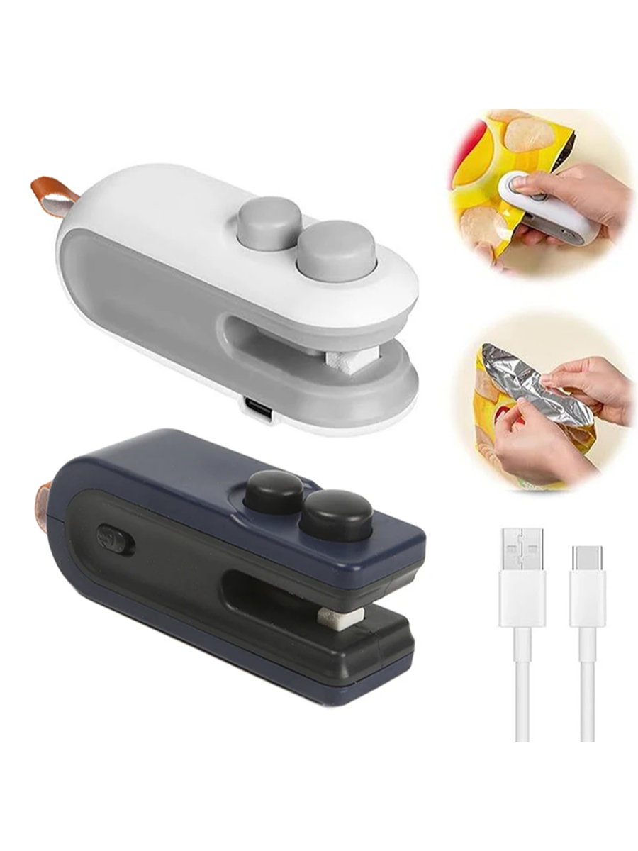 Запайщик пакетов портативный, ручной, компактный, вакуумный упаковщик, цвет случайный