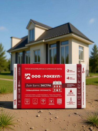 Изображение товара Теплоизоляция Rockwool Лайт Баттс Экстра 1000х600х50 (1 упак/ 8 листов/ 4,8м2)