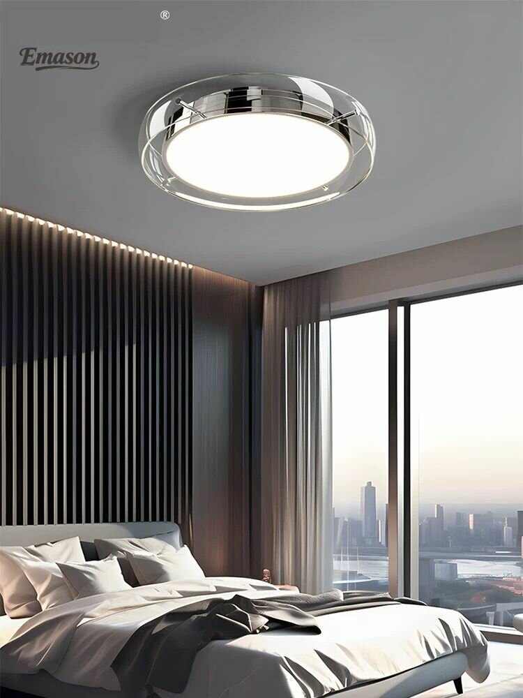 Cassina XF43-2 Светодиодная потолочная подвеска с пультом дистанционного управления для кухни/гостиной/спальни и т. д. Хром 500*90MM 42W