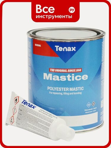 Изображение товара Полиэфирный клей Tenax Solido Bianco белый, густой, 1 л 039210014