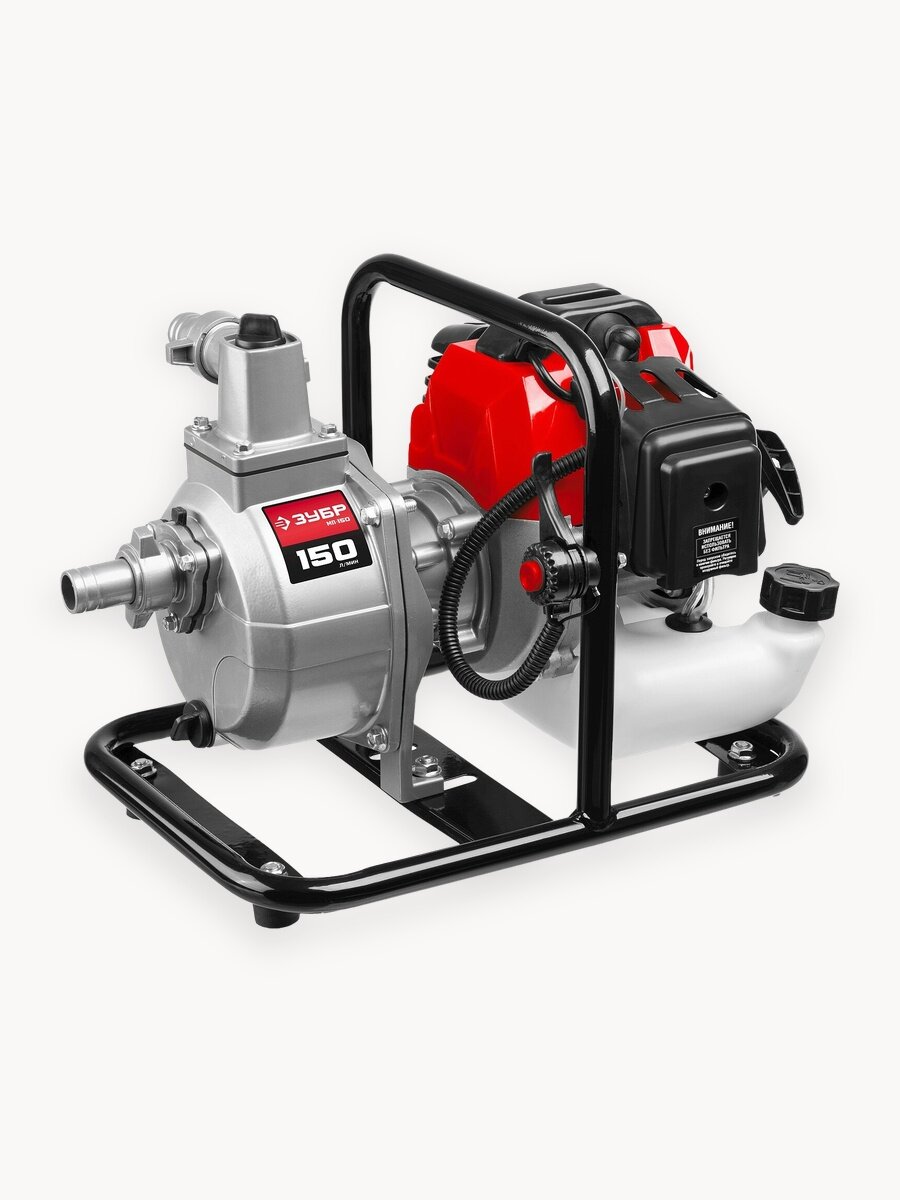 ЗУБР 150 л/мин, мотопомпа бензиновая (МП-150) для чистой воды