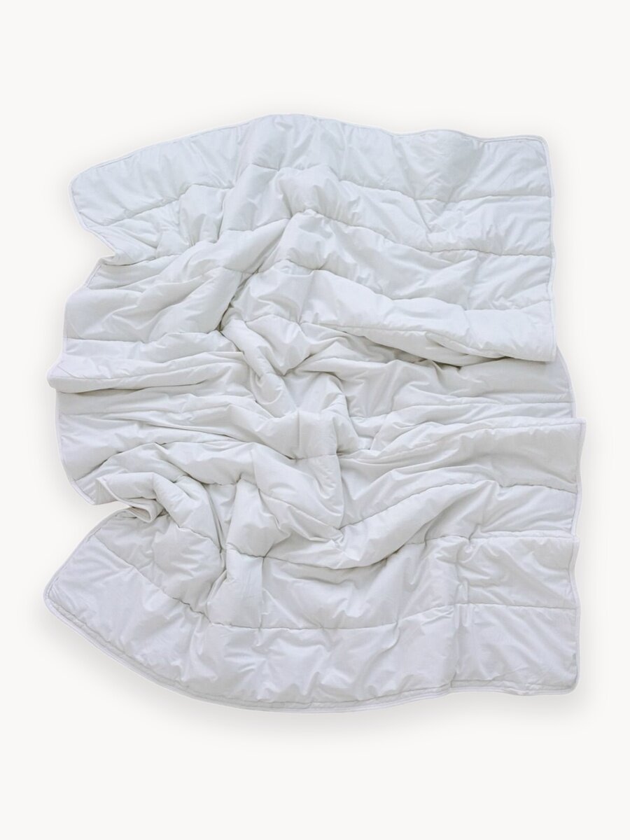 Одеяло 15 спальное всесезонное 150х200 YERRNA, чехол перкаль (хлопок 100%), стеганое, цвет белый