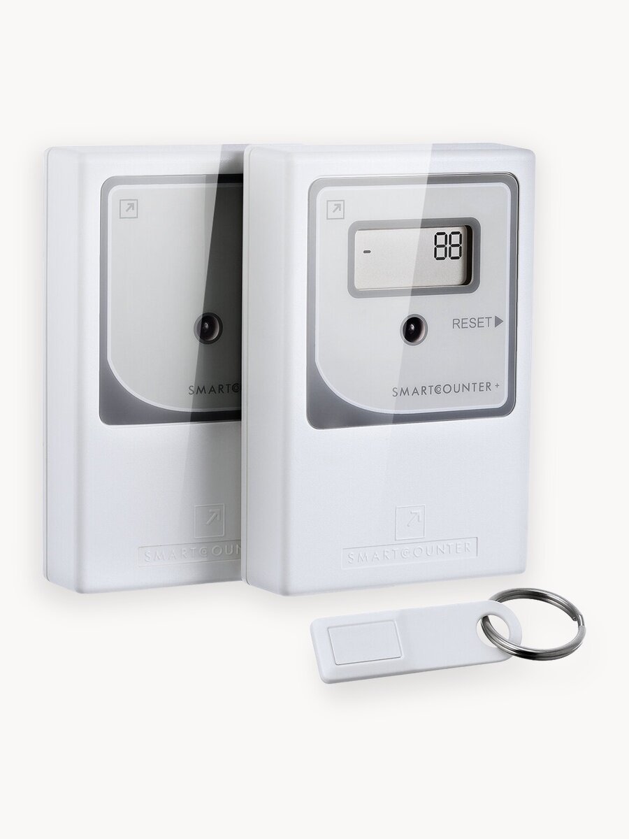 Счетчик посетителей Smart Counter Plus белый, с брелком для сброса показаний.