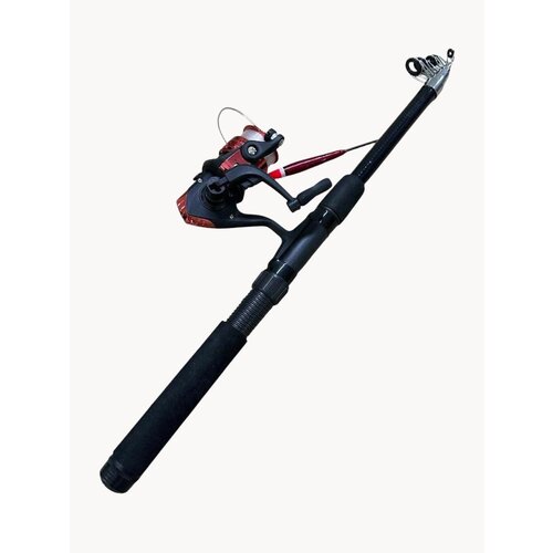 Спиннинг телескопический BoyaBY в сборе с катушкой, леской, поплавком и крючками, 180 см