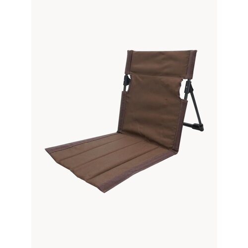 Кресло раскладное, алюминиевый каркас, коричневое, нагрузка до 200 кг