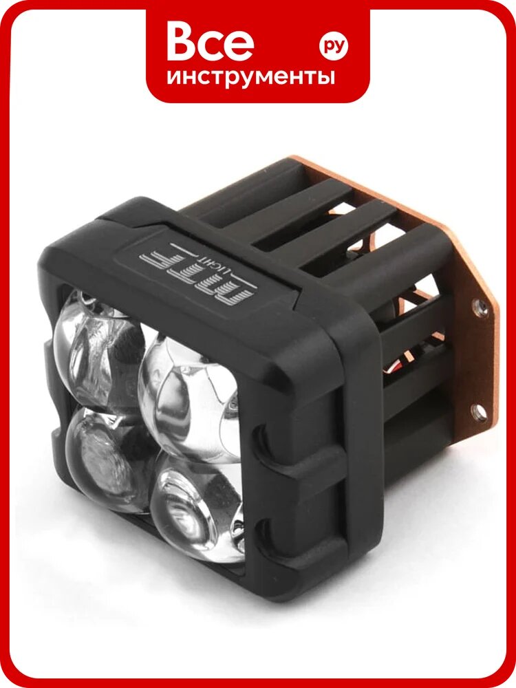 Светодиодные модули дальнего света MTF Light серия QUADRIX MINI 12В, 30ВТ, 5500К, 2300lm, 36x36мм, к-т QM30HB