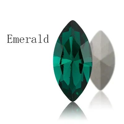 Стразы-наклейки стеклянные 20/10 шт. MZ01 Зеленый, 9x18mm 10pcs, Emerald