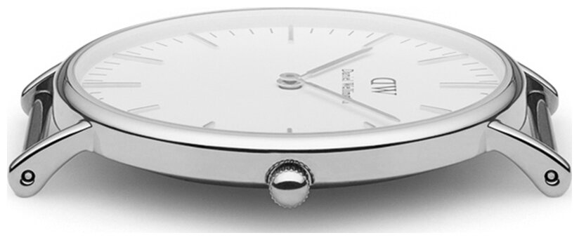 Наручные часы Daniel Wellington Classic, серебряный, черный — фото 1
