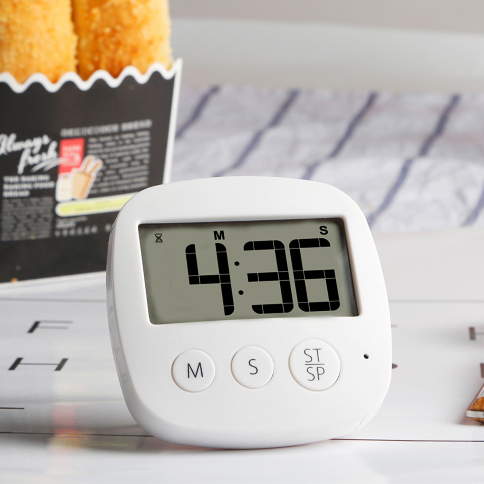 Изображение Kitchen Timer Digital Timers for Cooking with Loud Alarm Large LCD Digits Display Classroom Timer Clock Timer for Study