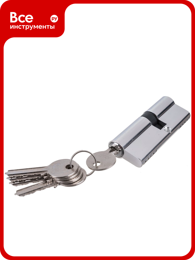 Цилиндровый механизм AJAX AX100/80 mm 30+10+40 CP хром 5 кл. 39835