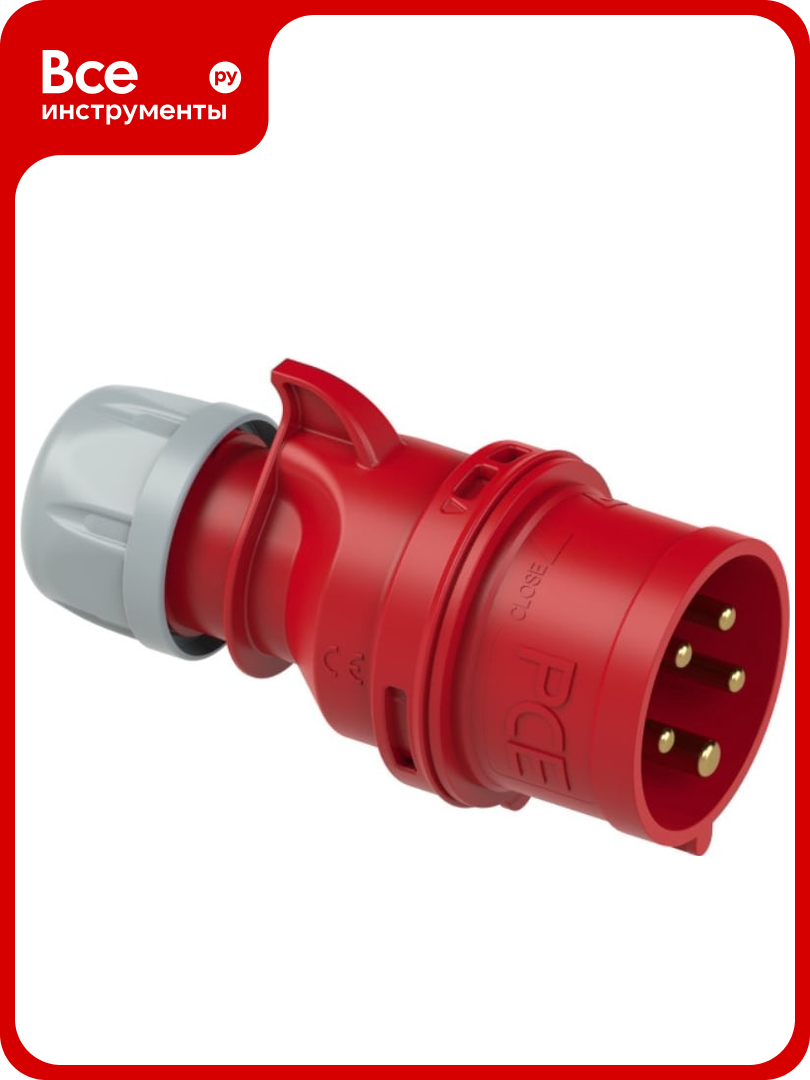 Кабельная вилка PCE 32А 380V 3P+N+E IP44 025-6