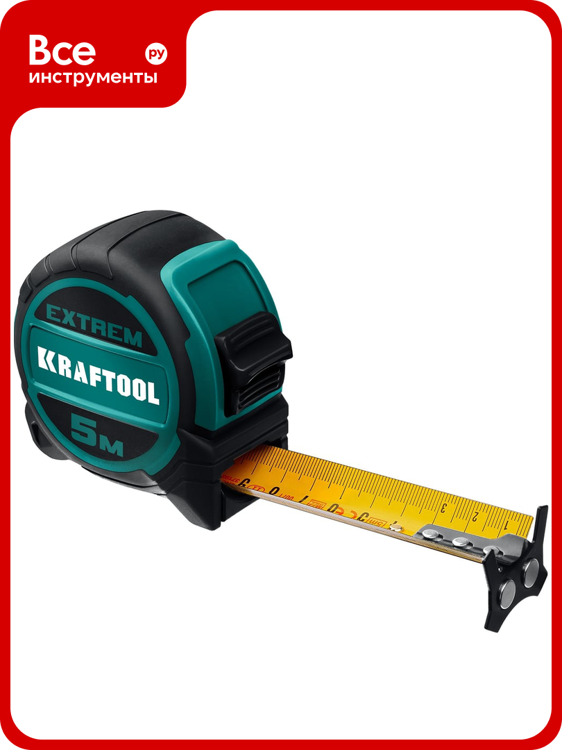 Рулетка со сверхшироким полотном KRAFTOOL Extrem 5м х 32мм 34127 5