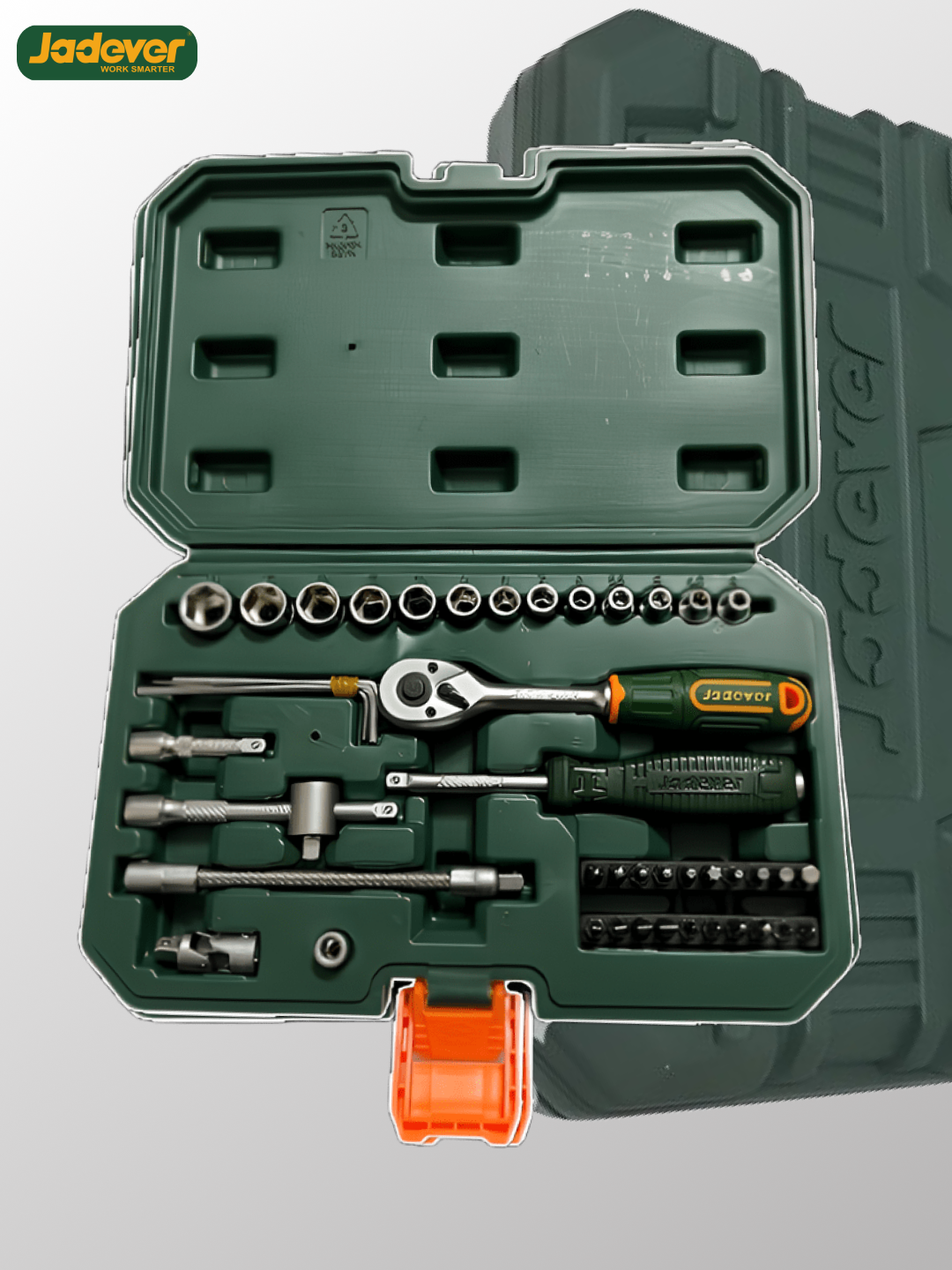 Набор инструментов Jadever JDST4D45, 45 элементов, хромованадиевая сталь, кейс — фото 1