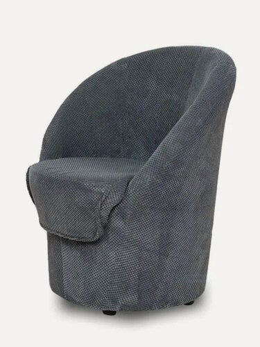 Изображение товара Кресло алекс 68х72х85 см, кресло для отдыха, мягкое, нераскладное, серый плюш-велюр