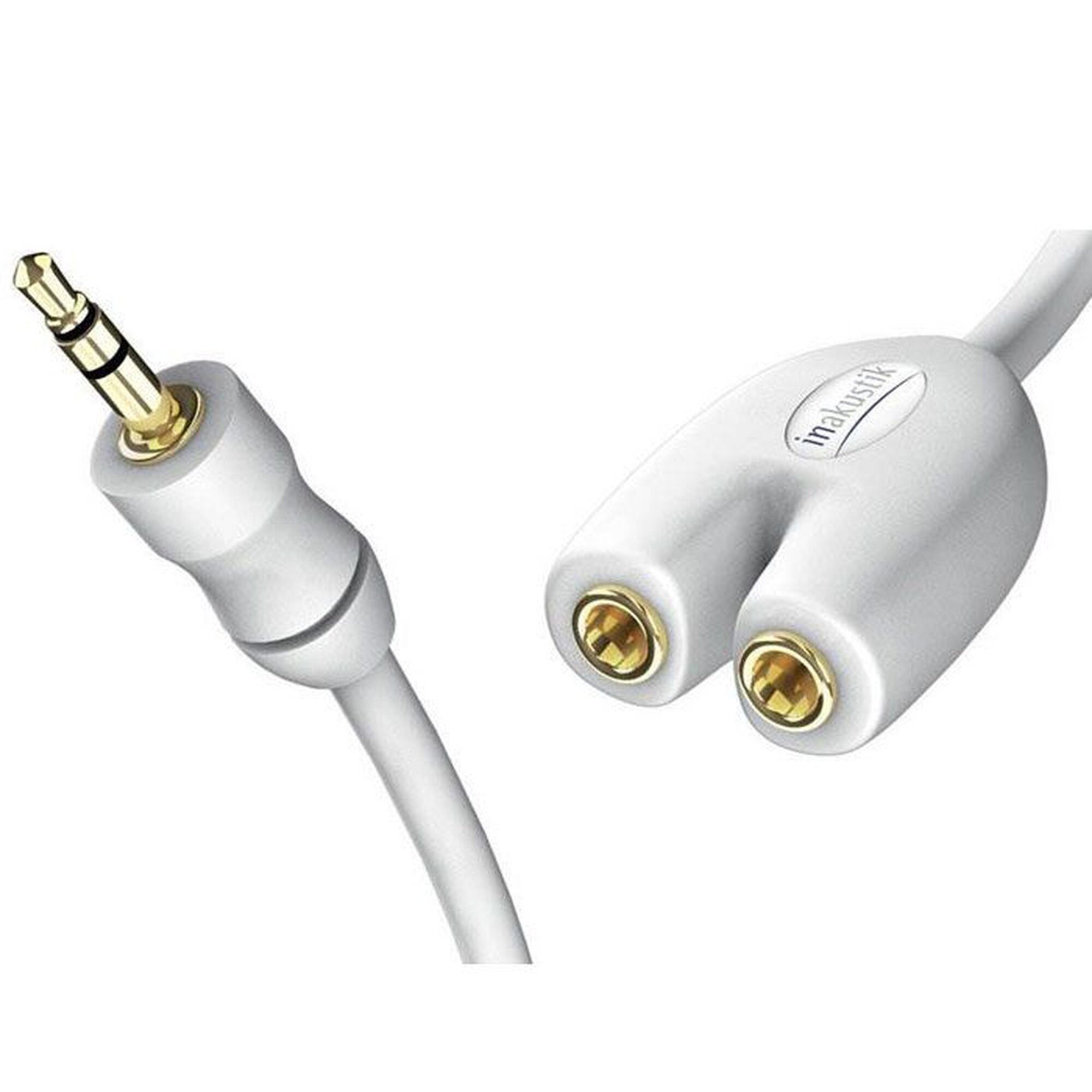 Адаптер Inakustik Star MP3 Adapter, 3.5 Phone <> 2 Phone, 00310302, белый, 1 шт