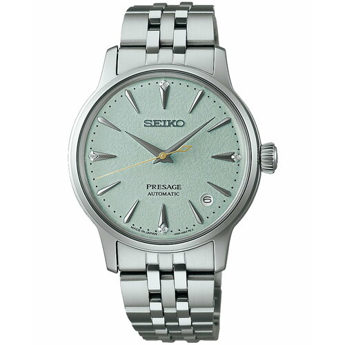 фото Наручные часы seiko presage, серебряный, зеленый, серый