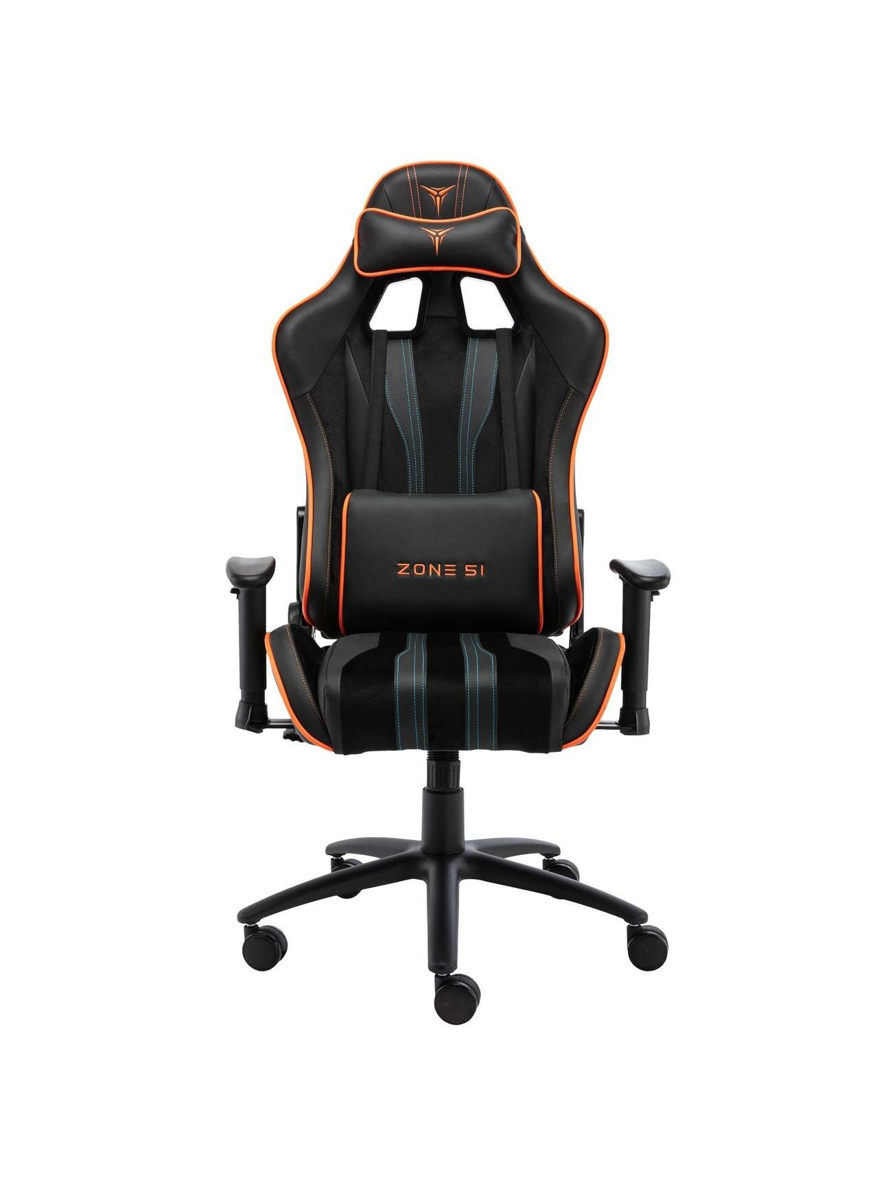 Кресло компьютерное игровое ZONE 51 Gravity, Black/Orange (Z51-GRV-BO) (черное/оранжевое) — фото 1