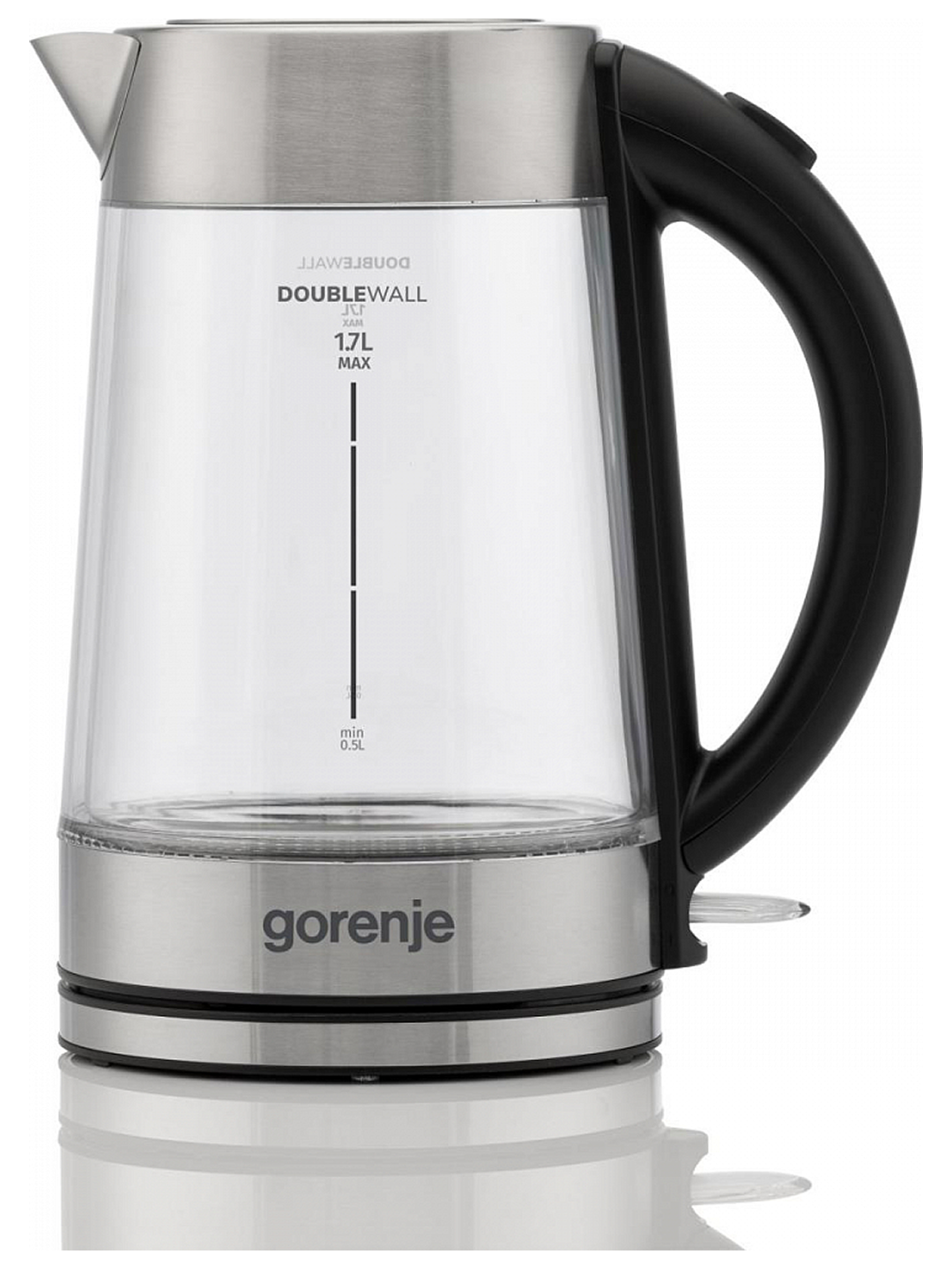 Электрический чайник Gorenje K17GDWII объемом 1,7, мощности 1850–2200 Вт, термостатом Strix