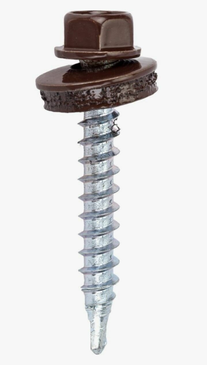 48х35 Саморезы кровельные по дереву RAL 8017 (250 шт)