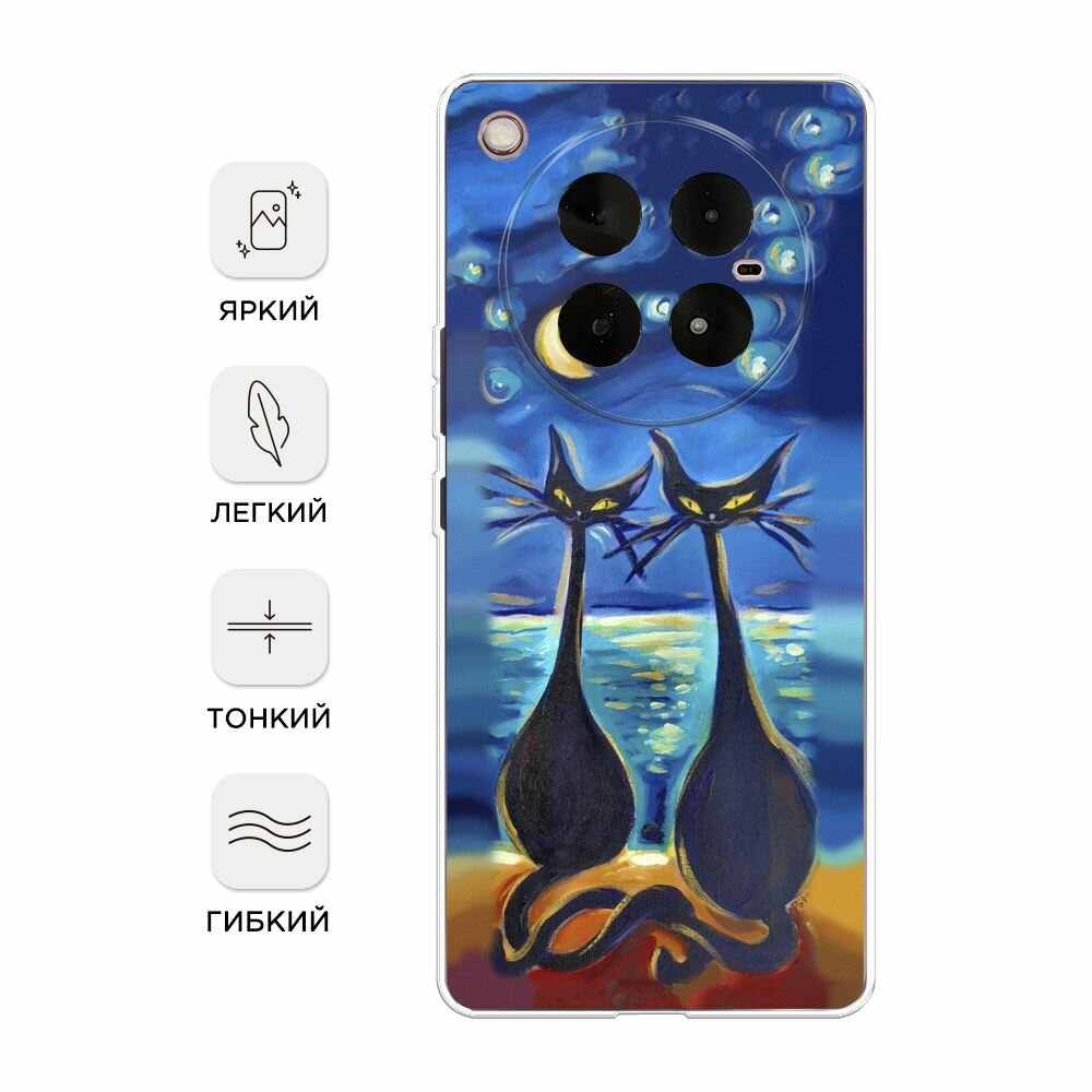 Чехол на Infinix Zero 40 4G / Инфиникс Зеро 40 4G с принтом "Влюбленные котики 7" — фото 1