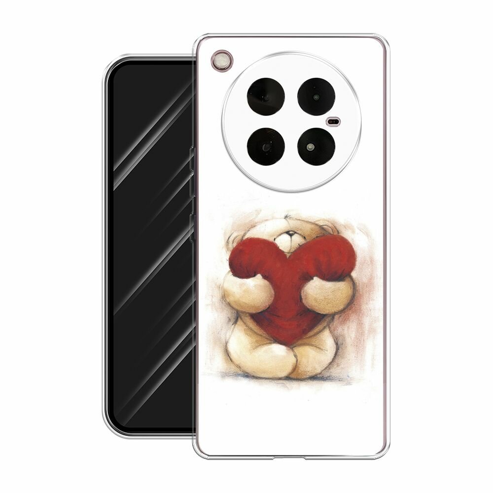 Чехол на Infinix Zero 40 4G / Инфиникс Зеро 40 4G с принтом "Мишка с сердцем 1" — фото 1