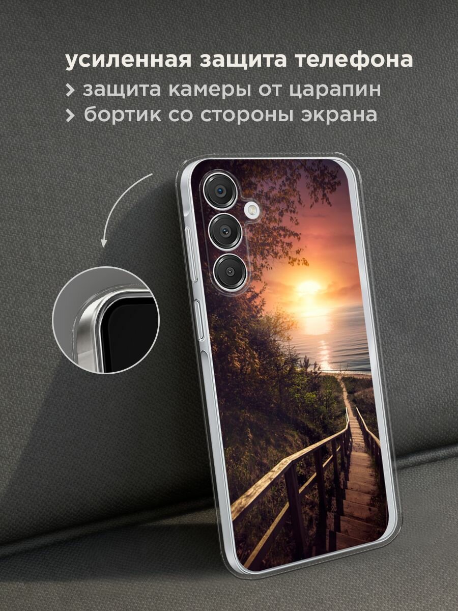 Чехол на Samsung Galaxy A16 / Самсунг А16 с принтом "Мост у воды" — фото 1