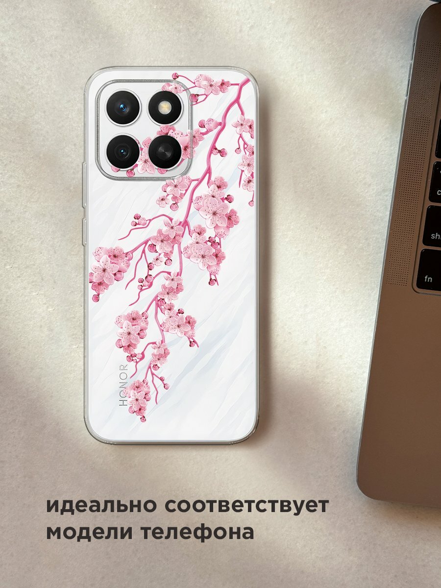 Чехол на Honor X8c / Хонор X8c с принтом "Ветка сакуры 2" — фото 1