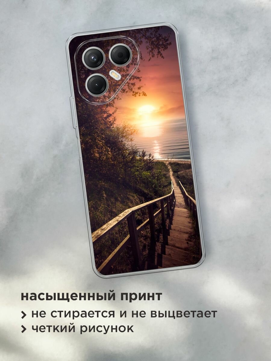 Чехол на Tecno Pova 7 5G / Текно Пова 7 5G с принтом "Мост у воды" — фото 1