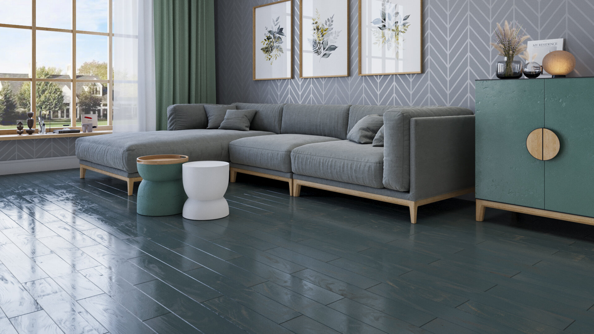 Паркетная массивная дубовая доска. Дубовый паркет цельный дуб. Сине-серый