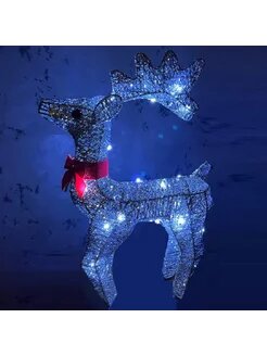 Новогодний светящийся олень 50 см, светодиодная фигура, интерьерная