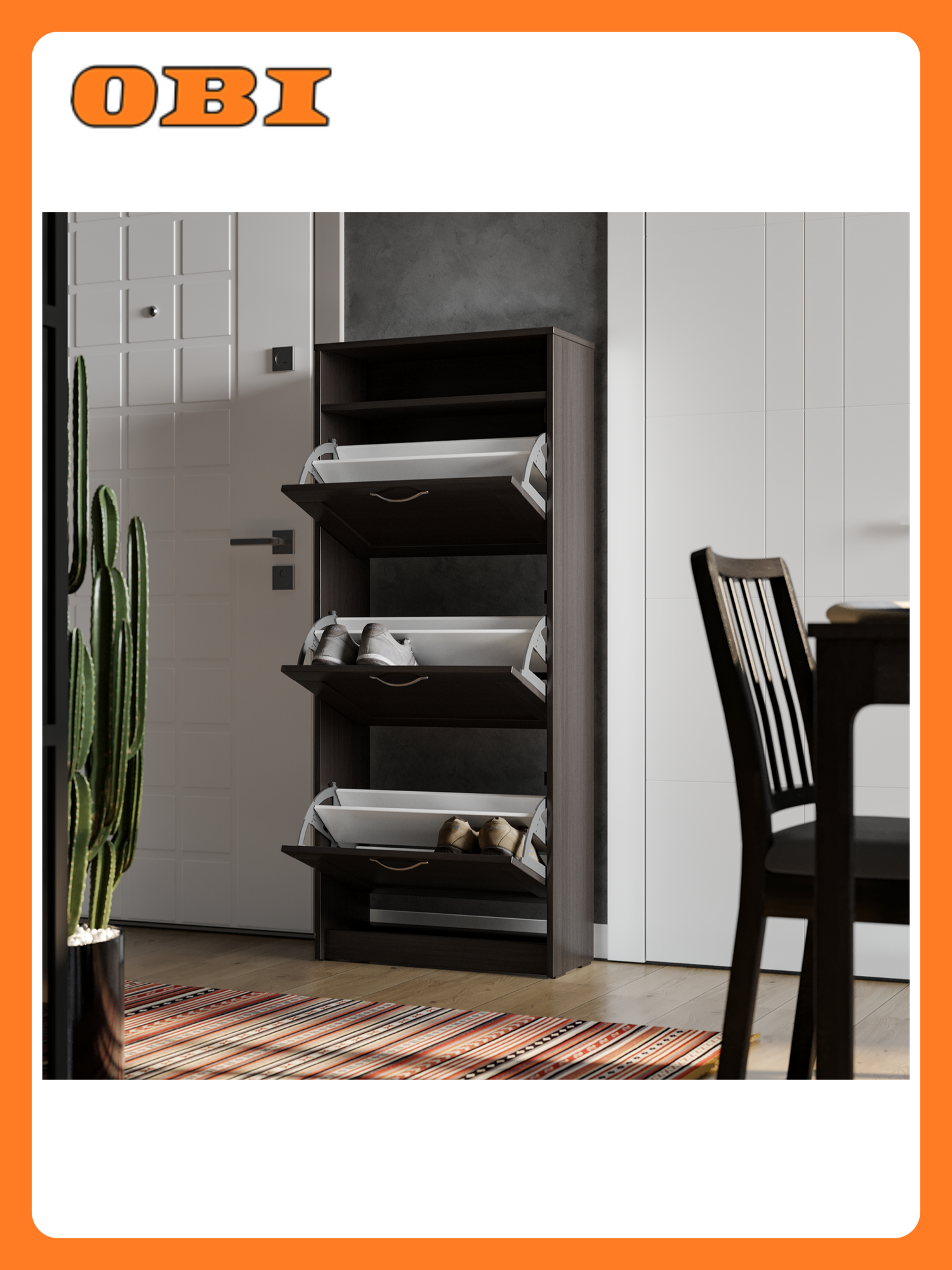 Тумба для обуви Шведский Стандарт Сириус 60х143 см дуб венге