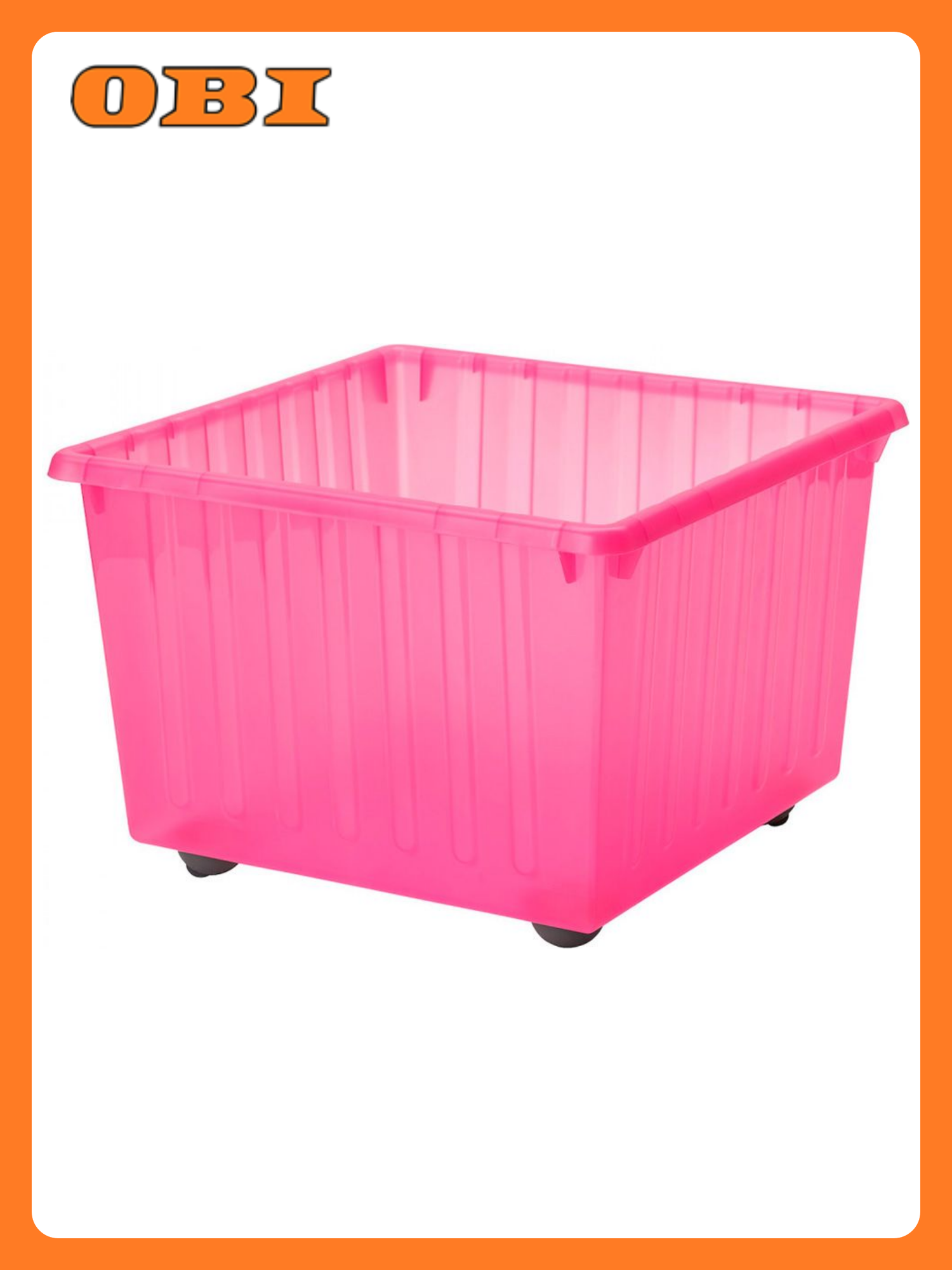 Ящик для хранения на колесах икеа Вессла Vessla 40 л розовый 39х39х28 см