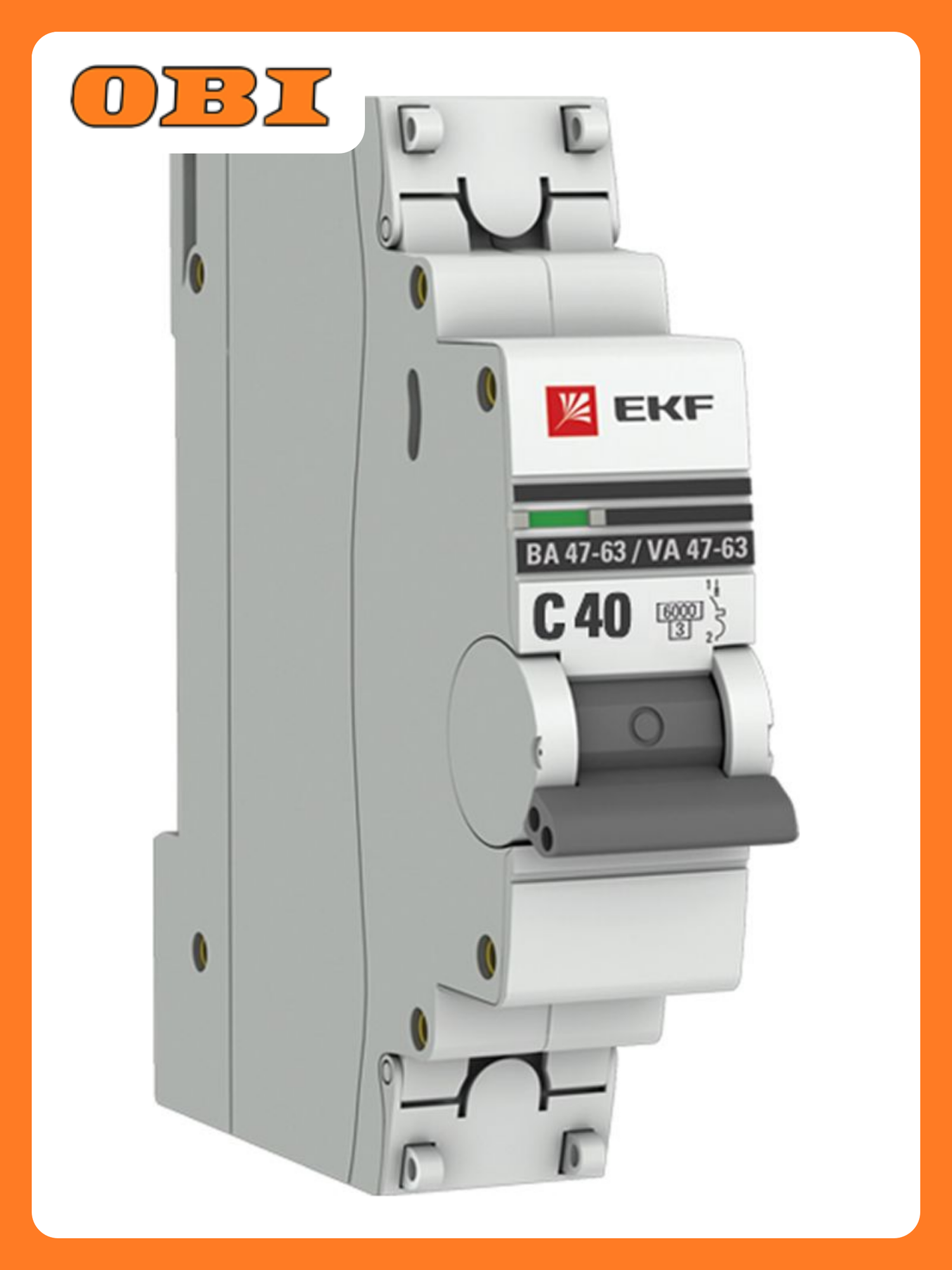 Автоматический выключатель EKF PROXIMA 1P 40A C IP20 монтаж на DIN-рейку