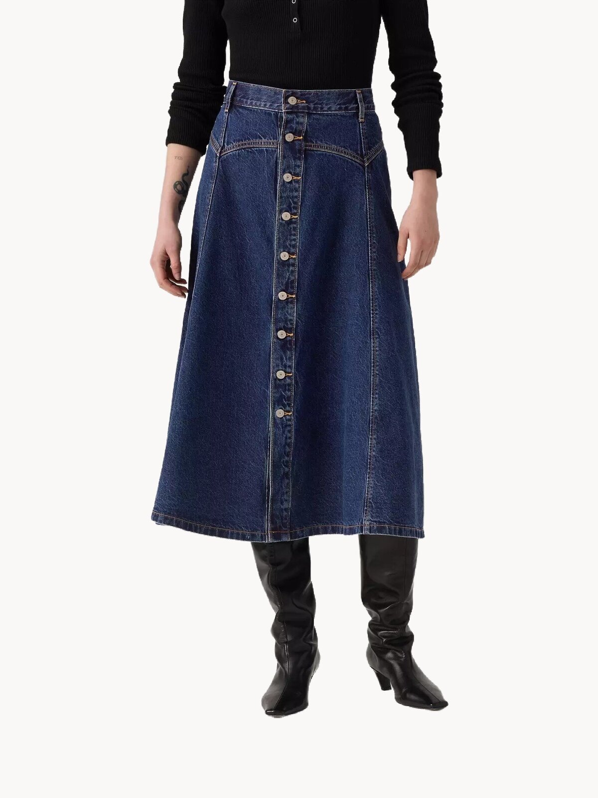 Юбка Levi's, размер 32 JEAN, синий