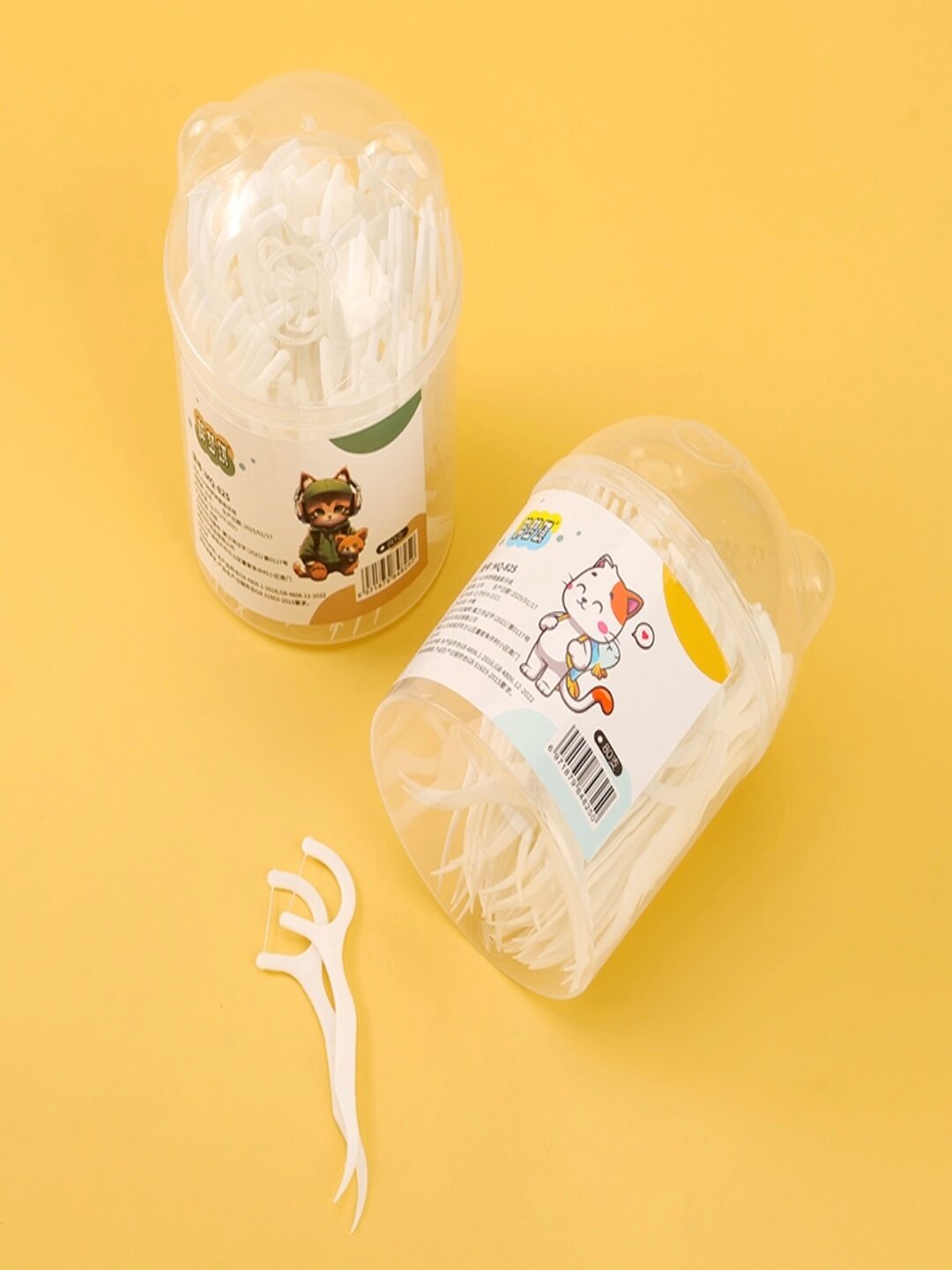 Зубная нить с зубочисткой, флоссер для гигиены и чистки полости рта, 80 шт в контейнере