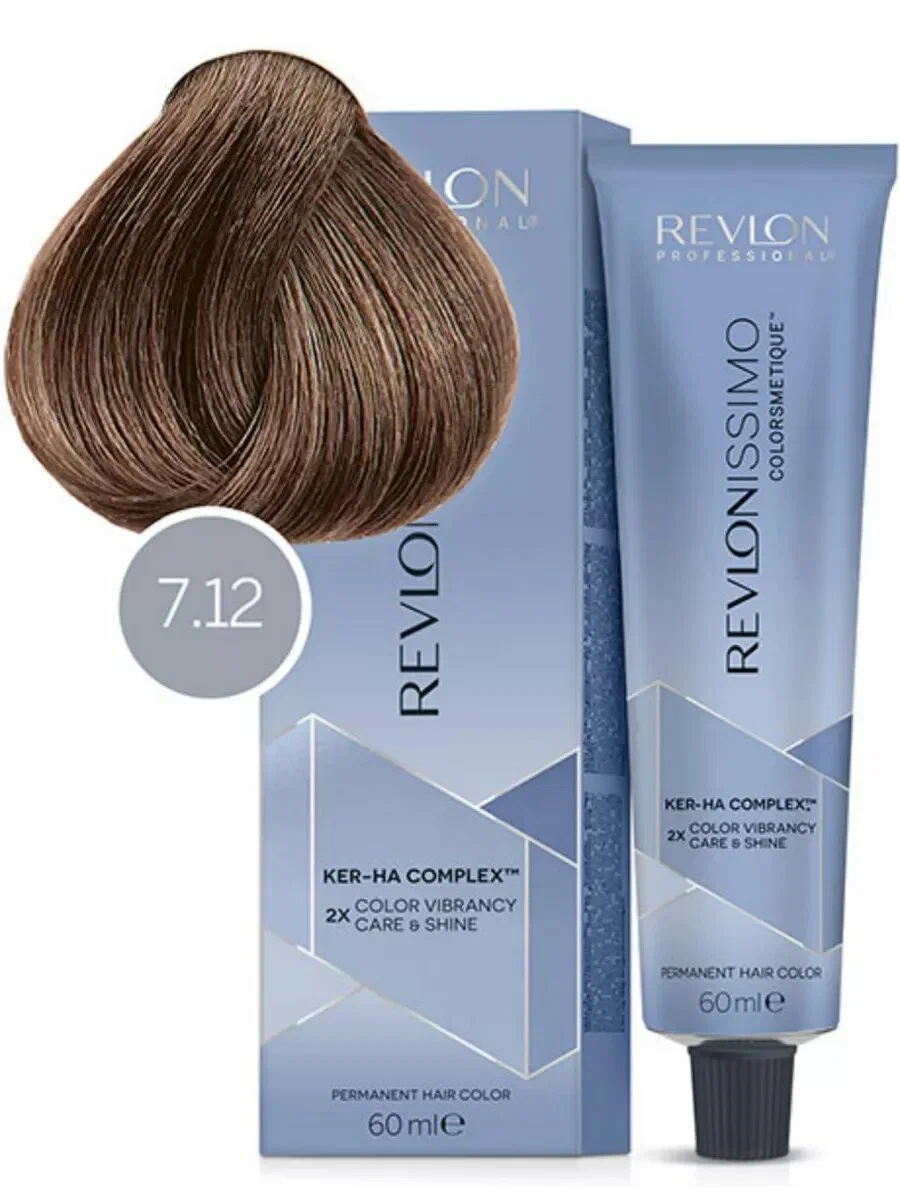Краска для волос Revlonissimo № 7.12 Блондин Пепельно-Переливающийся — фото 1