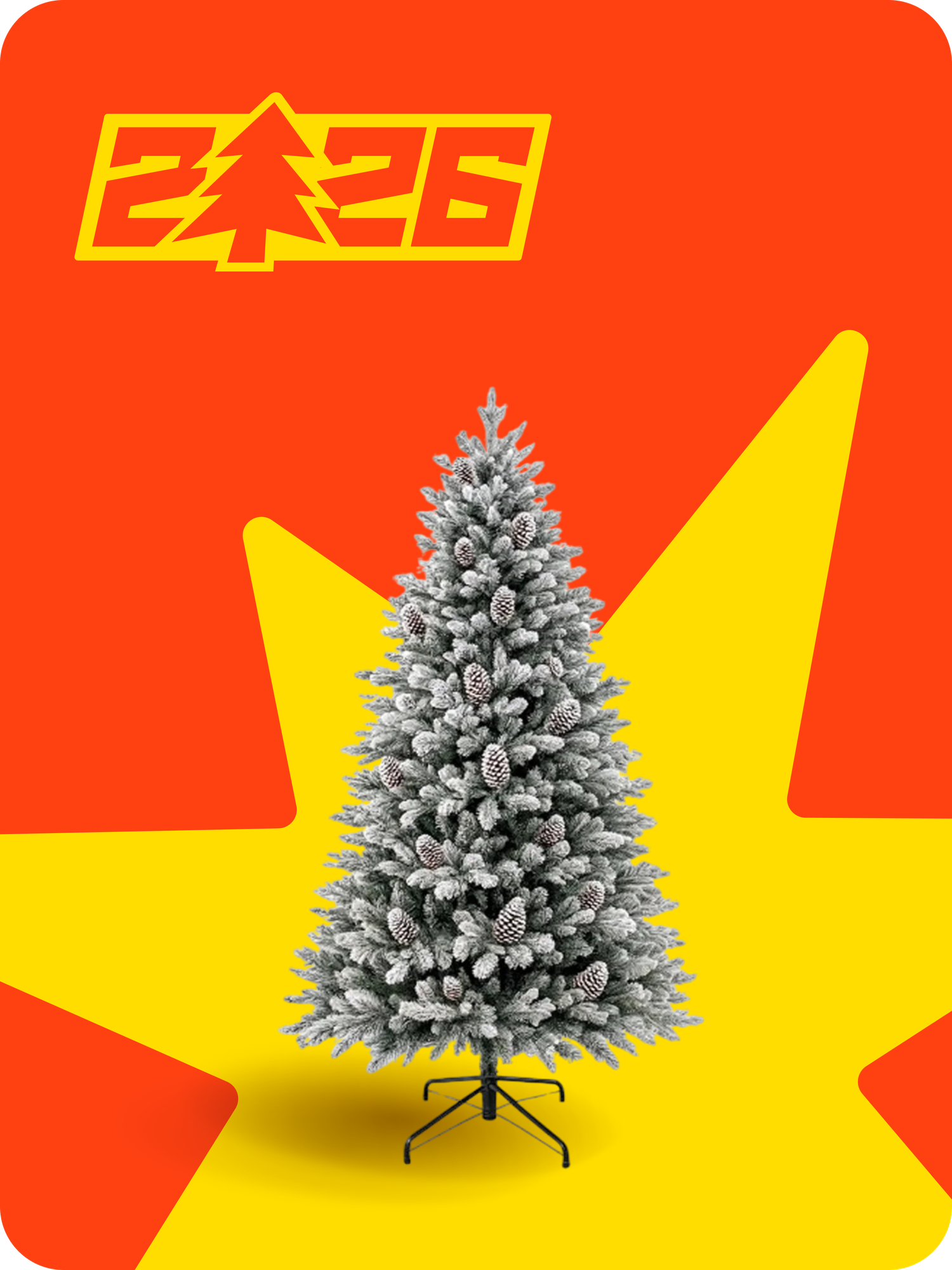 Искусственная заснеженная новогодняя ёлка 120 см — пушистая, с плотными ветками и волшебным зимним декором