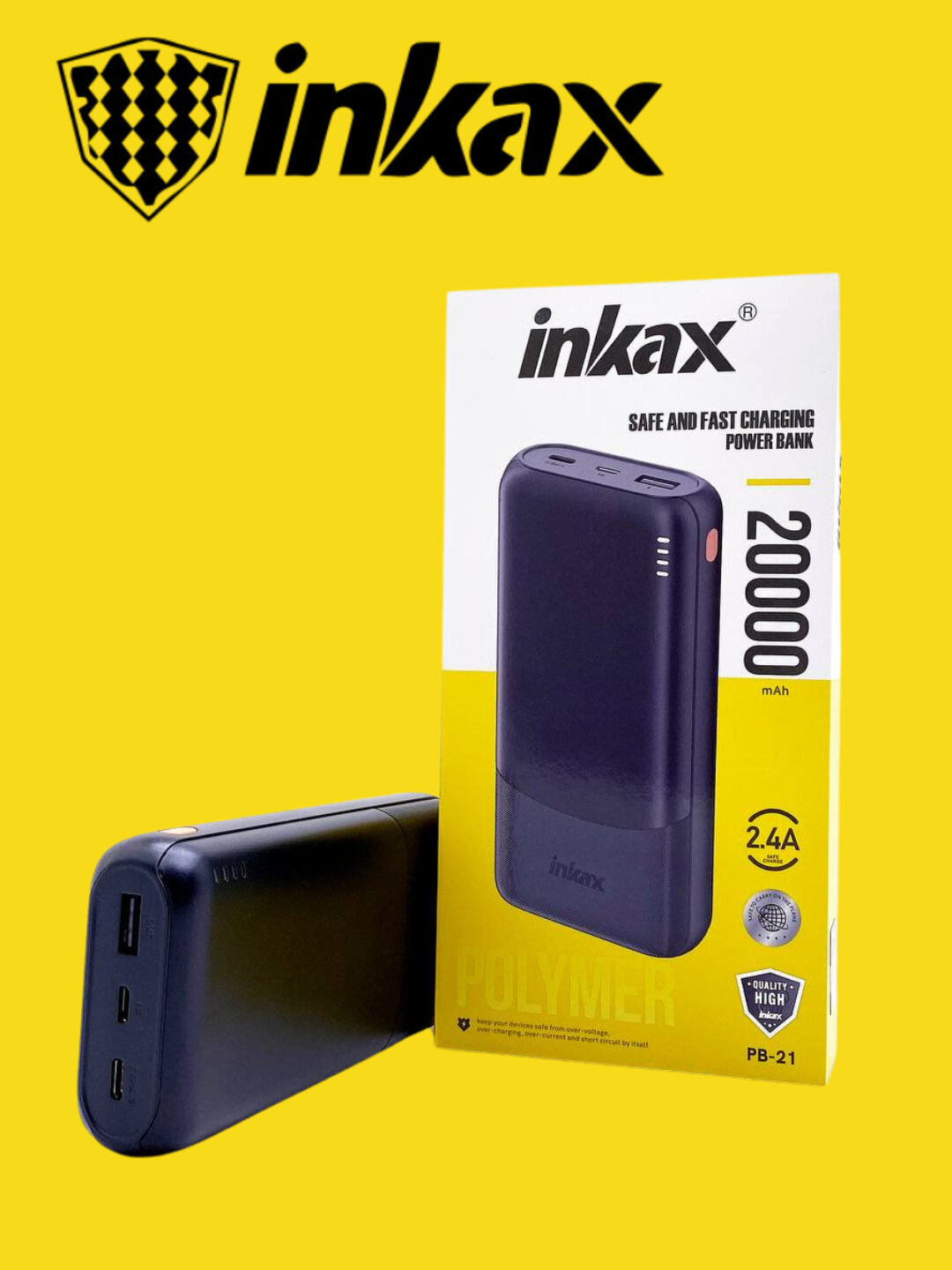 Пауэрбанк Inkax — экономия места и времени, мощная зарядка, компактный дизайн