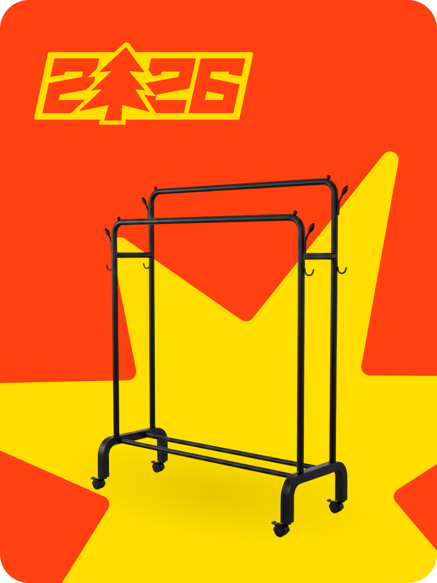 48 Кл - Металлическая, напольная вешалка, для одежды, с обувницей, на колесиках, шкаф, комод, цветная