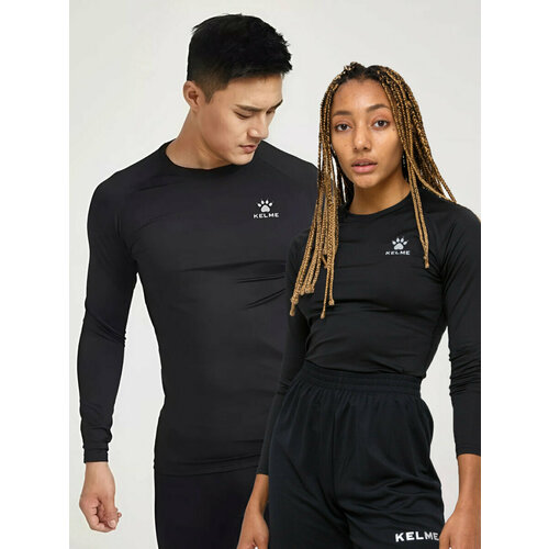 фото Рашгард kelme tech fit l/s (thin), размер xs, черный