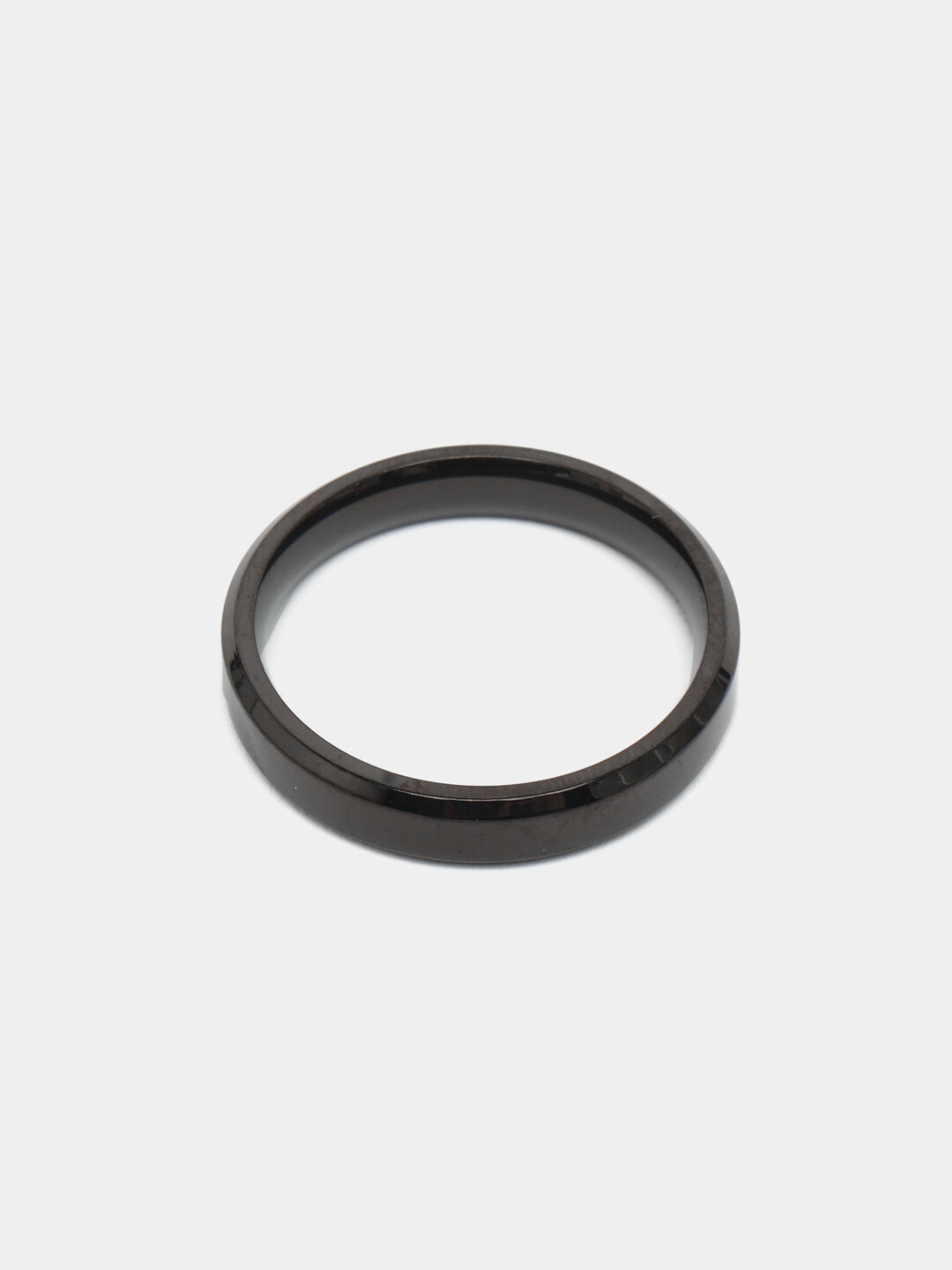 Кольцо обручальное, размер 18, ширина 4 мм, черный — фото 1
