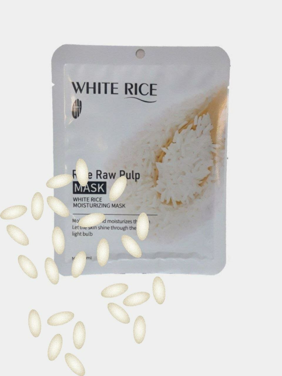 Маска для лица "White Rice Rice", увлажняющая, тканевая, 25мл — фото 1